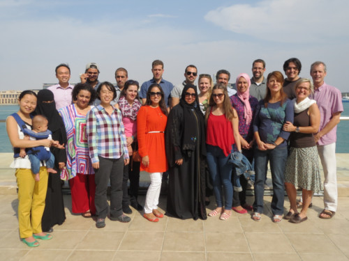 Tester's research group, Center for Desert Agriculture, KAUST: leading the way in increasing crop productivity on desert soils. Lead researcher Mark Tester is shown back right.