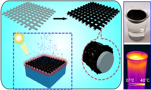 A polypyrrole (PPy)-coated device that absorbs sunlight and releases it as heat can rapidly purify water through distillation