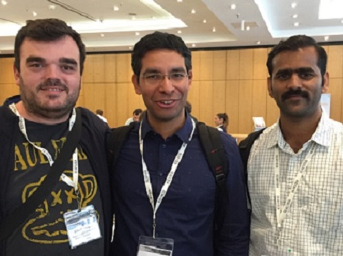 Researchers (L-R), Eddy M. Domingues, Himanshu Mishra and Sankara Arunachalam.