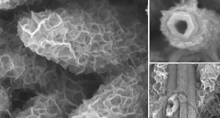 Image 3: The completed triple layer nanowires .