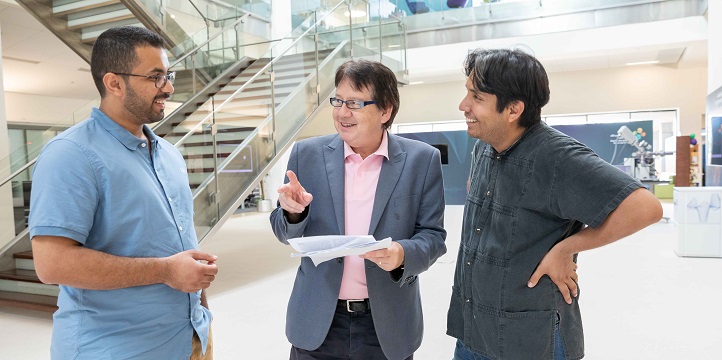 Understanding the explosive clouds formed by flash-boiling fuels has been difficult until now:  the team that captured footage of the fastest-expanding bubbles ever recorded is (l-r) Tariq Alghamdi, Siggi Thoroddsen and Jose Hernández-Sánchez.