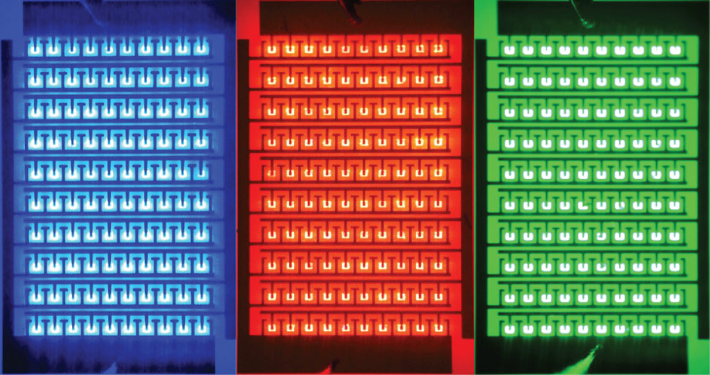 The research team demonstrated their red μLEDs with green and blue indium gallium nitride μLEDs to create a wide color-range device.