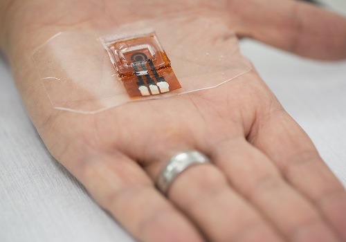 This chemical sensor contains graphene-based electrodes that were inscribed into the underlying polymer using a laser.