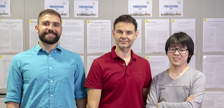 (L-R) Fuad Jamour, Panos Kalnis and Yanzhao Chen are building systems and algorithms for processing and analyzing very large datasets.